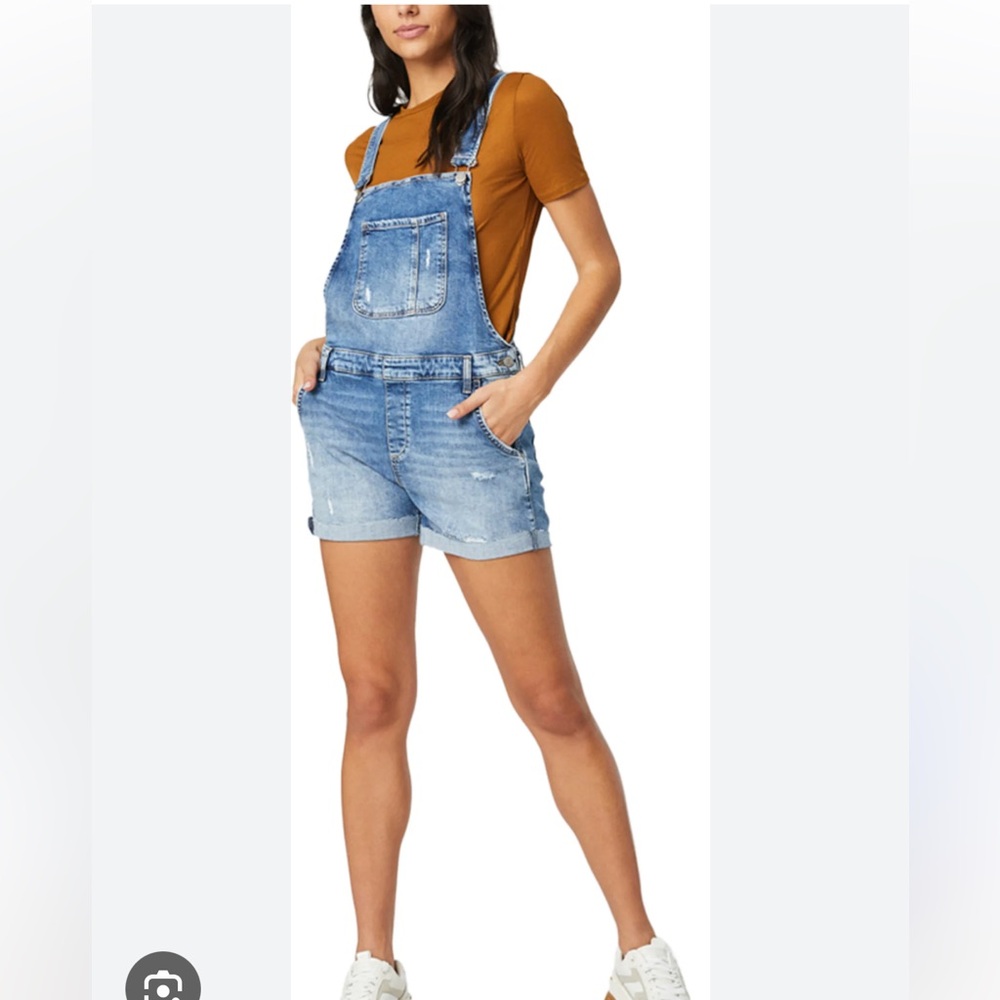 Mavi Dark Blue Denim Jean Shorts Overalls